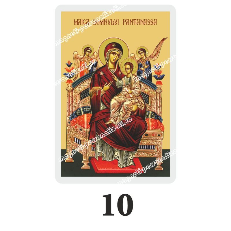 Set 100 Iconite Plastifiate, 10, Maica Domnului Pantanassa