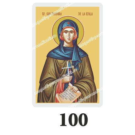 Set 100 Iconite Plastifiate, 100, Sfanta Teodora de la Sihla