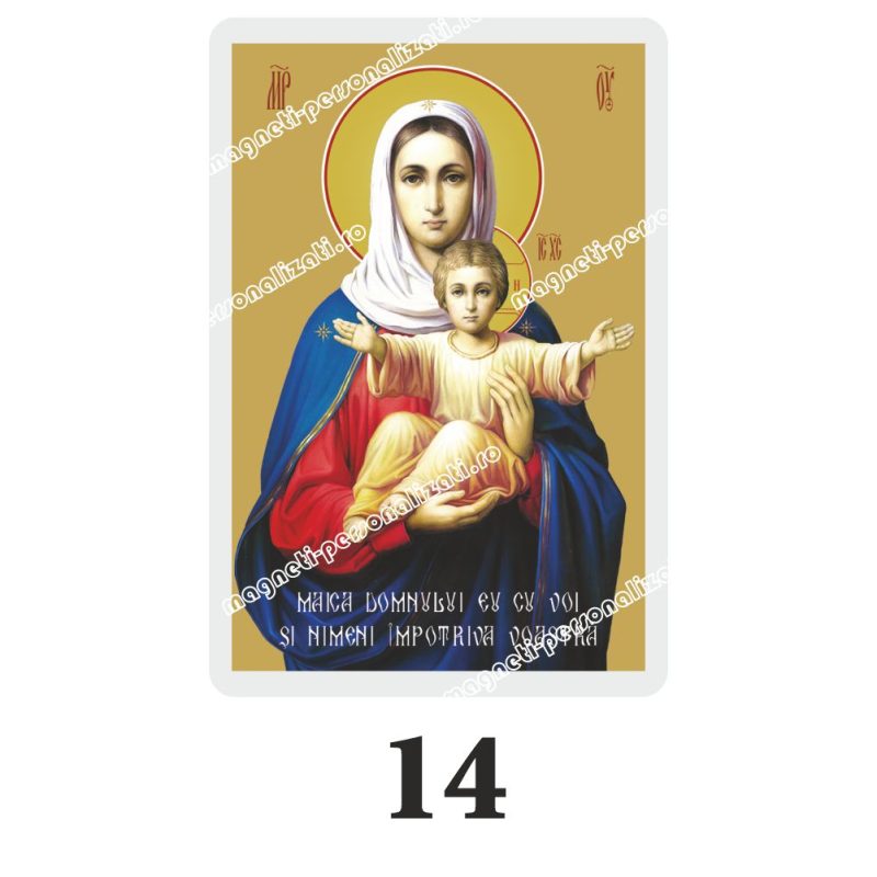 Set 100 Iconite Plastifiate, 14, Maica Domnului, Eu sunt cu voi