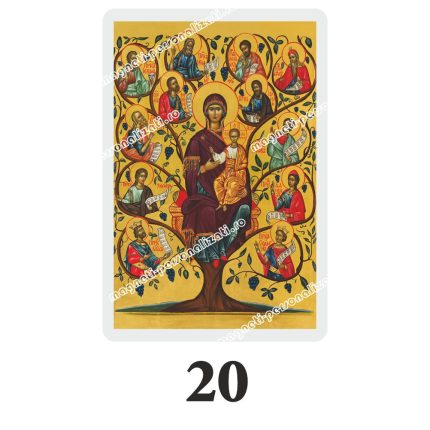 Set 100 Iconite Plastifiate, 20, Maica Domnului Pomul Vietii