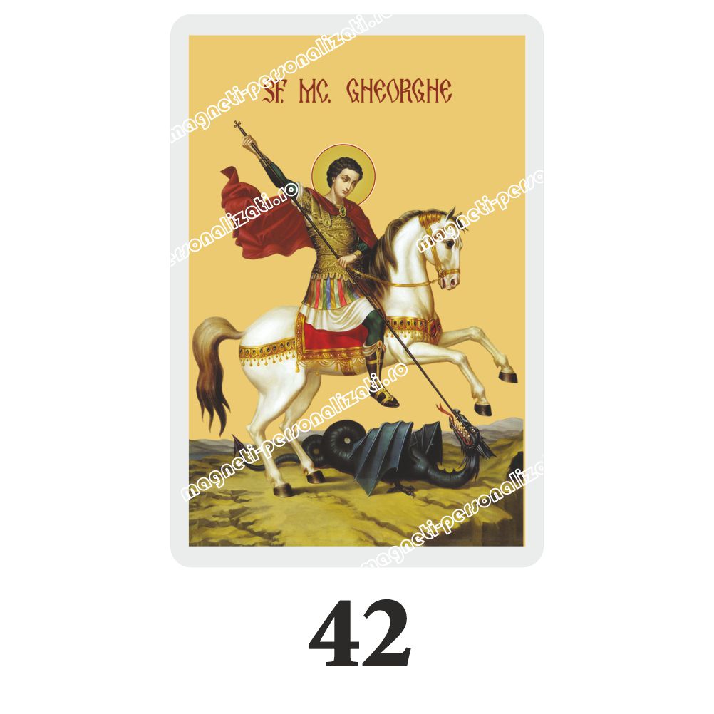 42 Set 100 Iconite Plastifiate, 42, Sfantul Gheorghe