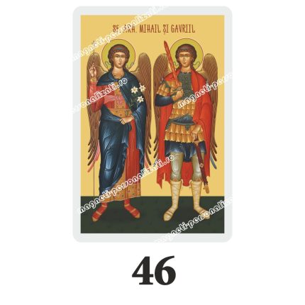 Set 100 Iconite Plastifiate, 46, Sfintii Arhangheli Mihail si Gavriil