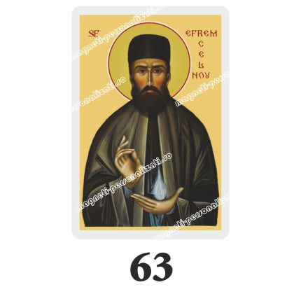 Set 100 Iconite Plastifiate, 63, Sfantul Efrem Cel Nou