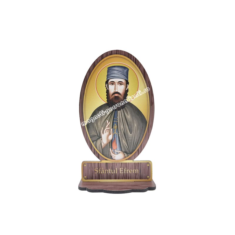 Set 10 iconite ovale pe suport, 553, Sfantul Efrem