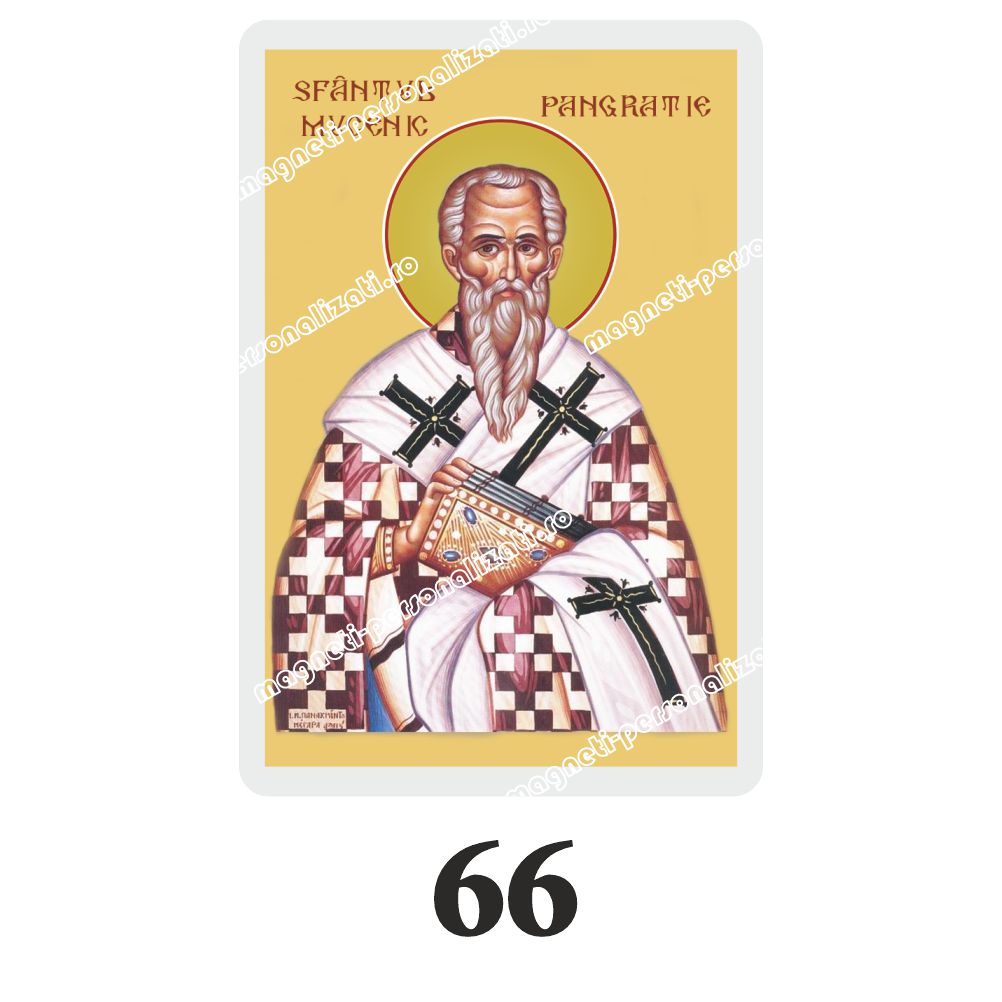 66 Set 100 Iconite Plastifiate, 66, Sfantul Pangratie